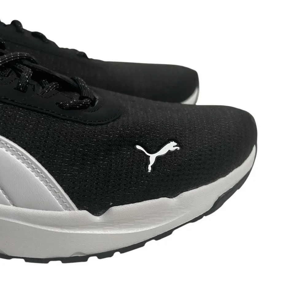 Puma Zip C Men's 12 Black White Mesh Athletic Sneakers NWOB Sportcore Athleisure